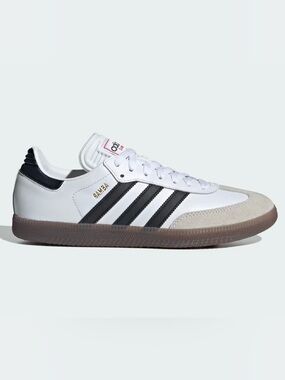 Adidas Men's Indoor Soccer Shoes White with Black Low-Top Sneakers size 8